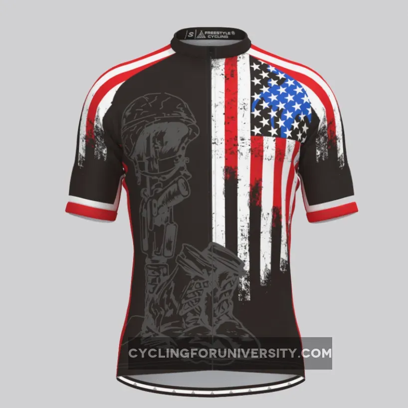 Honor The Fallen USA Flag Men's Cycling Jersey New Releases