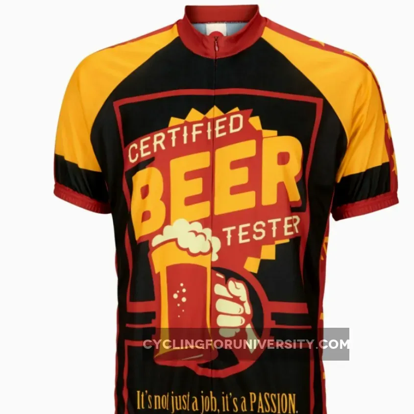 Beer Tester Short sleeve 19" zip men's cycling jersey