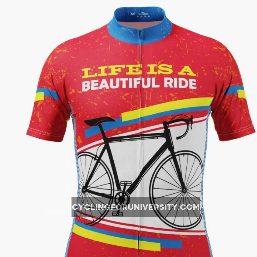 Men's Life is a Beautiful Ride Short Sleeve Cycling Jersey