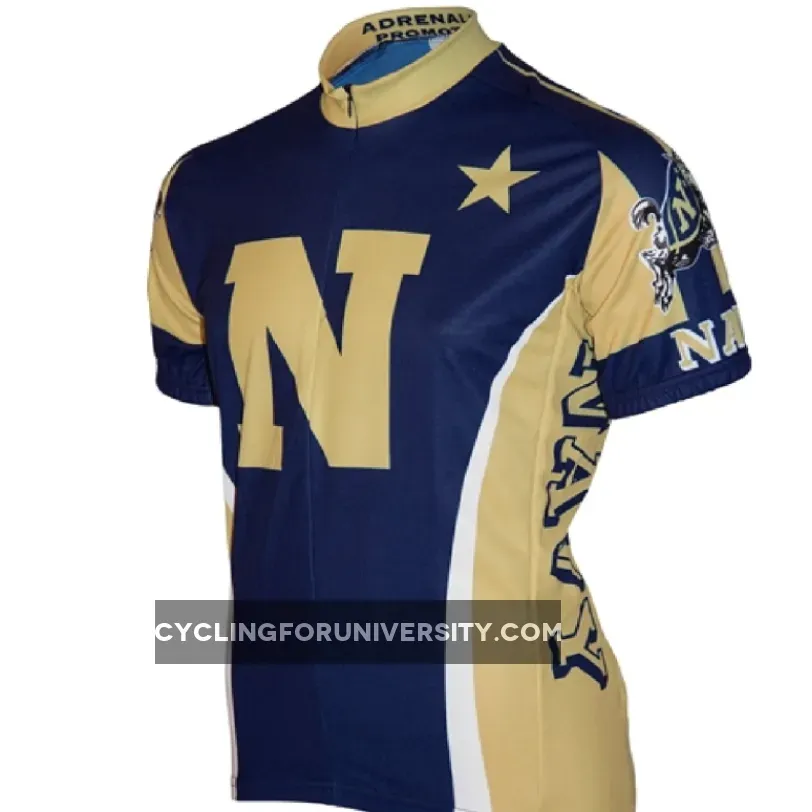 The US Naval Academy 3/4 zip Men's Short Sleeve Cycling Jersey NAVY-MED