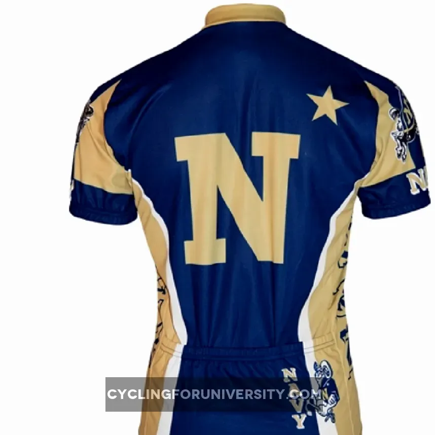The US Naval Academy 3/4 zip Men's Short Sleeve Cycling Jersey NAVY-MED