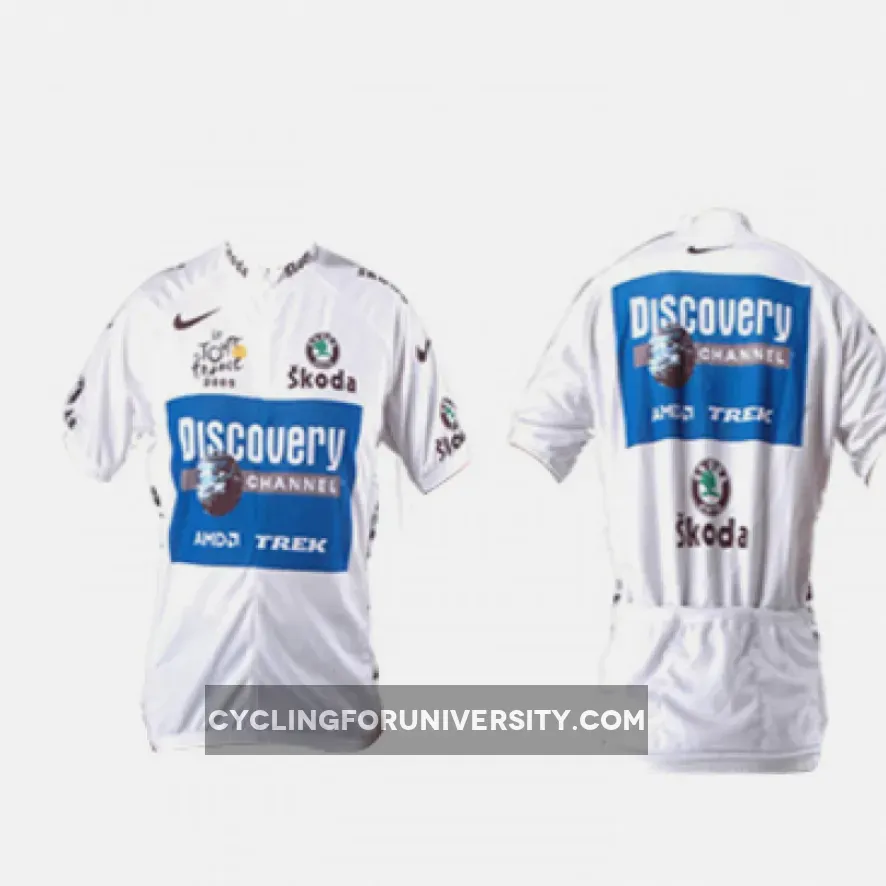 2005 Discovery White Cycling Jersey Short Sleeve Restock