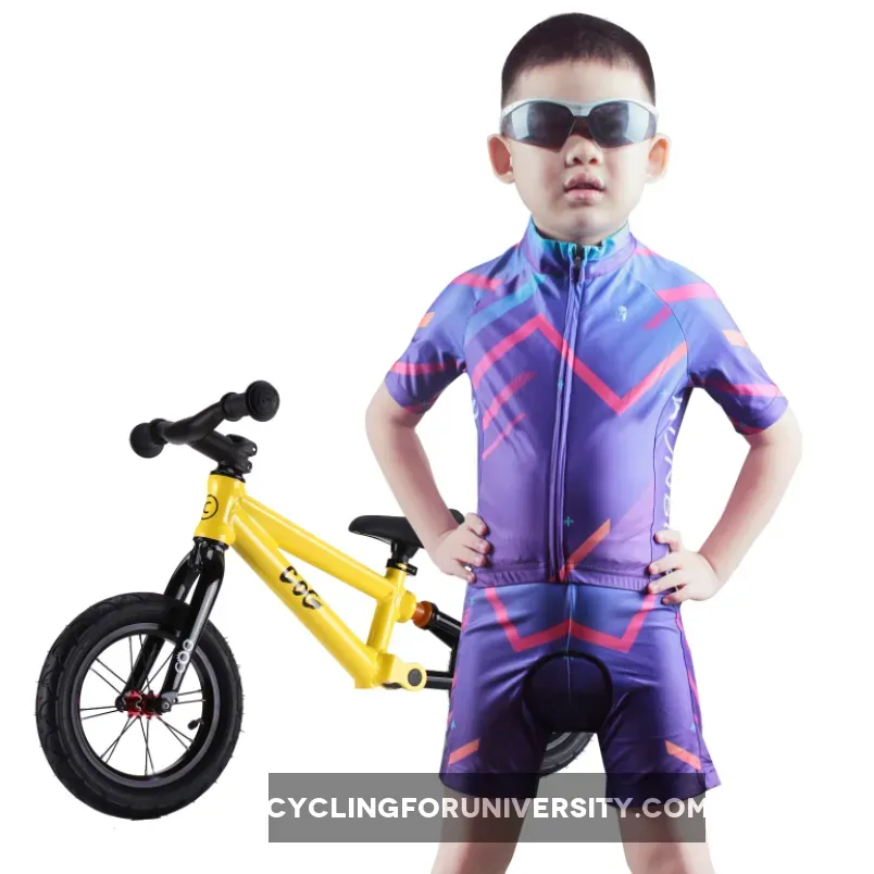 Children Boys' Girls' Cycling Jersey Set For Kids Road Mountain Bike Short Sleeve with 3D Padded Shorts Breathable