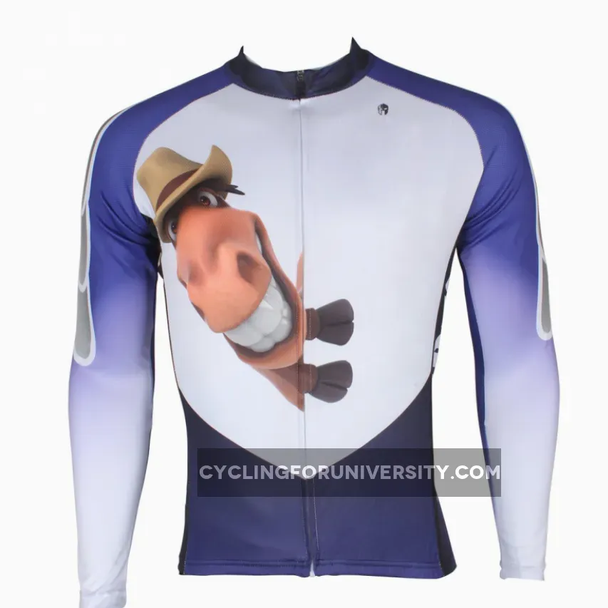 ILPALADINO Horse Men's Professional MTB Cycling Jersey Breathable and Quick Dry Comfortable Bike Shirt for Spring Autumn NO.286