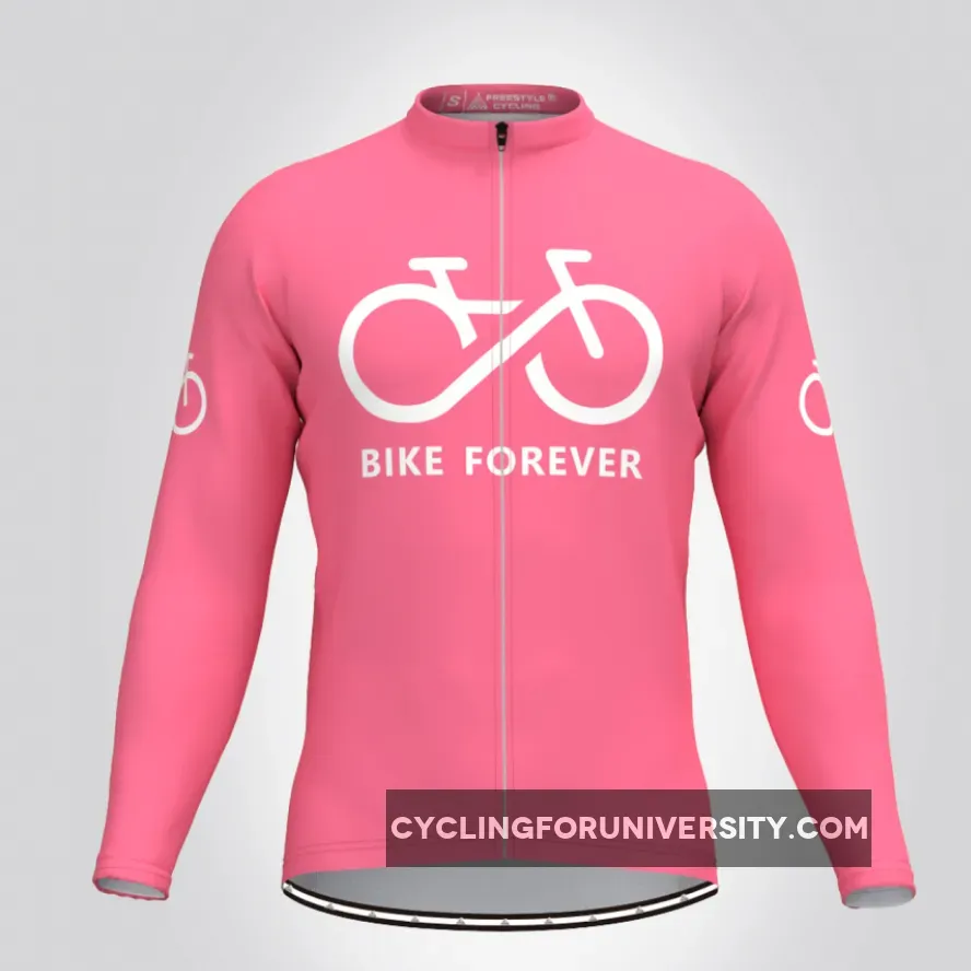 Men's Bike Forever LS Cycling Jersey - Pink To Buy
