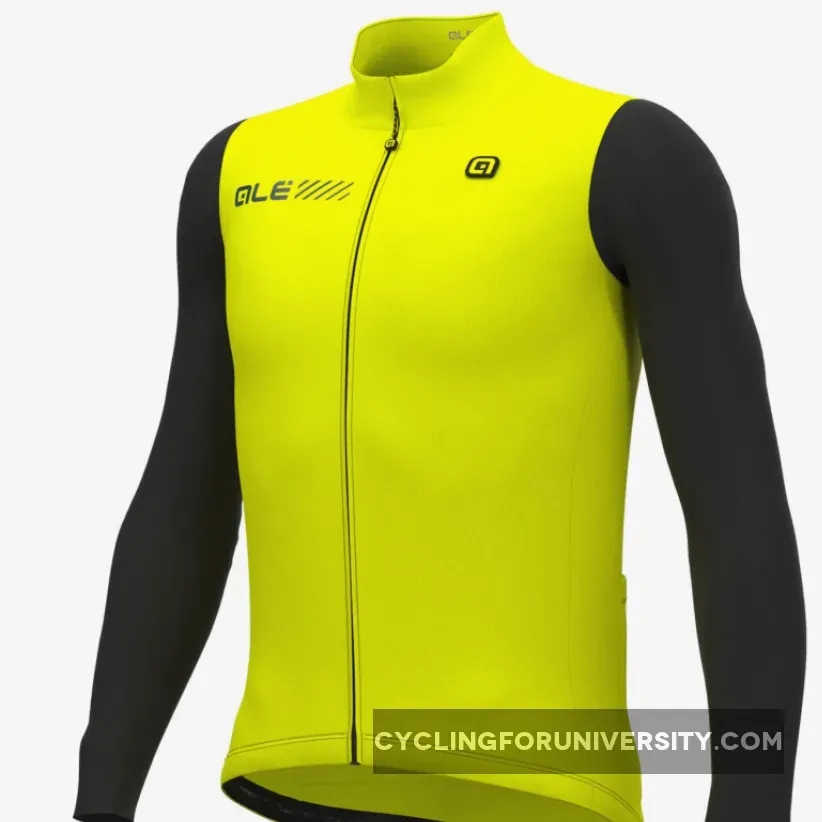 Ale Solid Fondo 2.0 Long Sleeve Jersey - Yellow For Sale