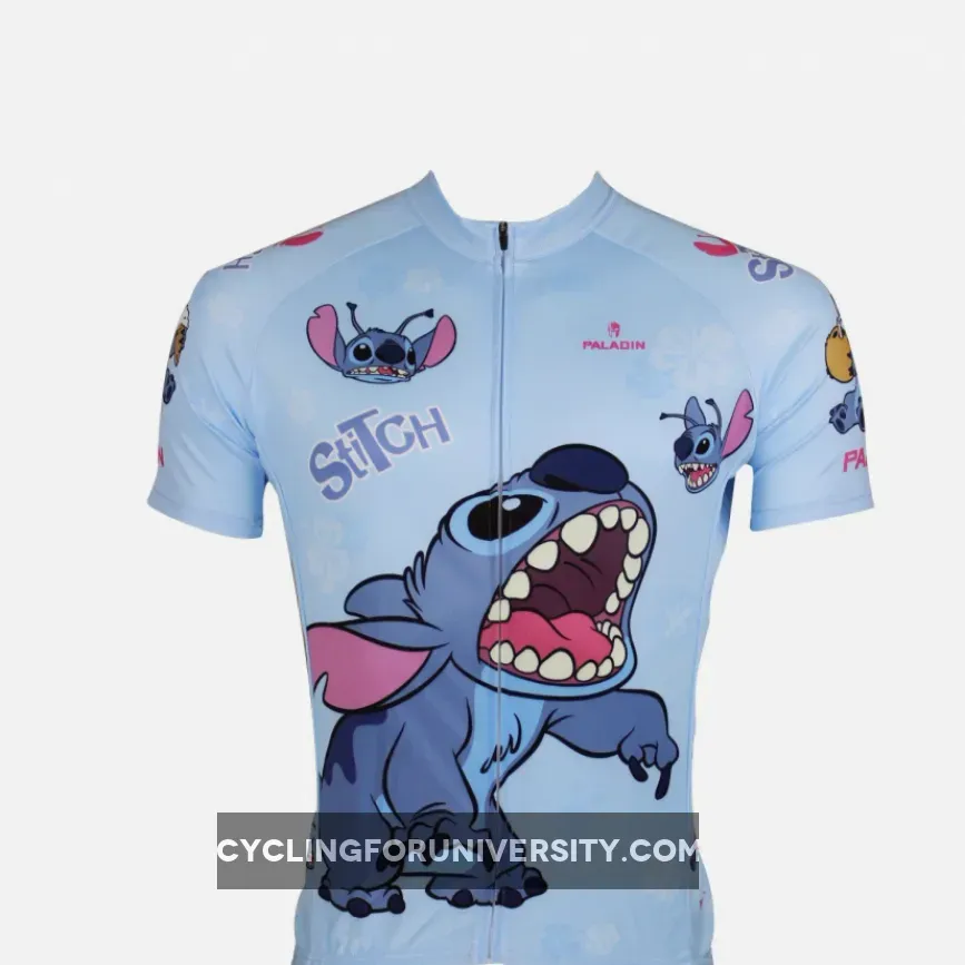 Stitch Man's Spring Summer Short/long-sleeve Cycling Jersey T-shirt Lilo & Stitch NO.98