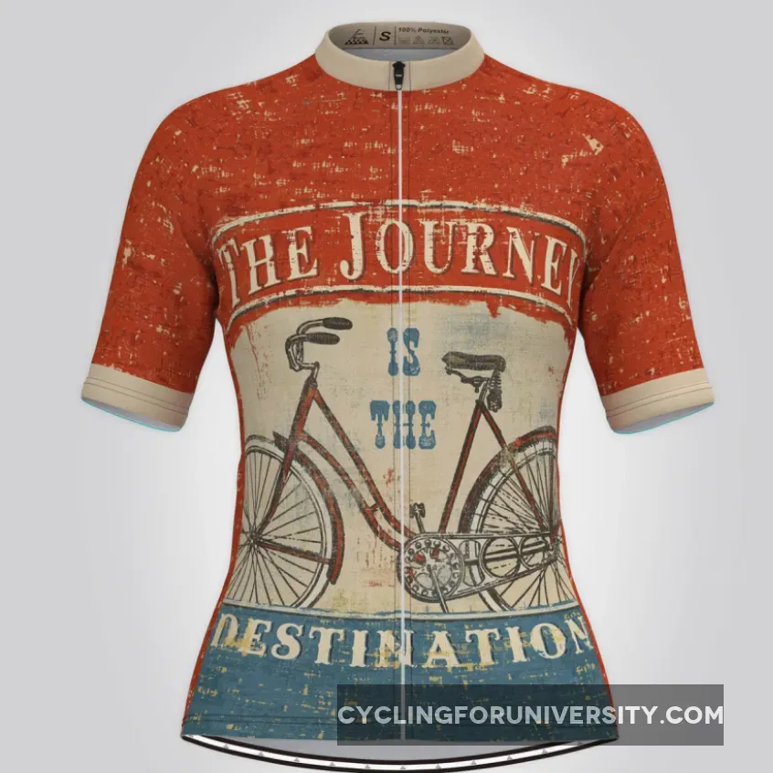 The Journey is The Destination Women's Cycling Jersey Red