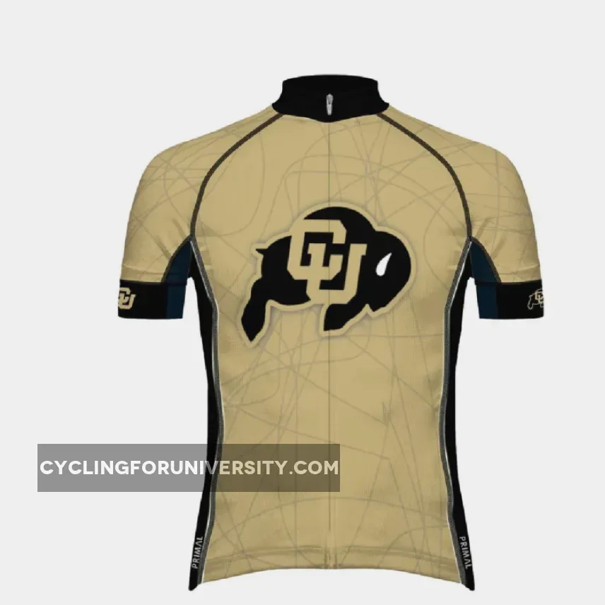 Primal Wear University of Colorado Men's Full Zip Evo 2.0 Slim Fit Racing Cycling Jersey / Colorado Cycling Jersey