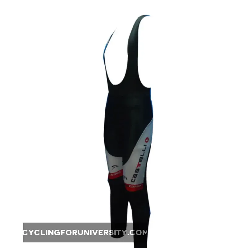 New 2012 CASTELLI WHITE-BLACK Cycling winter bib pants
