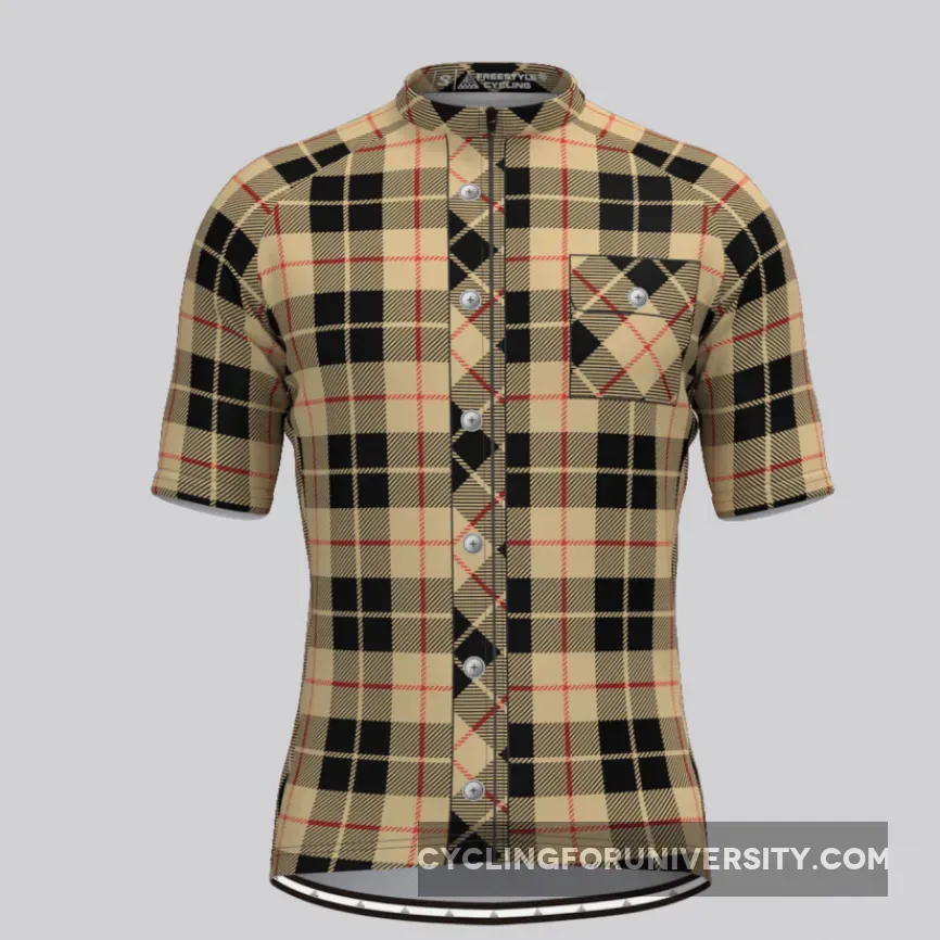 Plaid Checkered Shirt V15 Men's Cycling Jersey New Releases