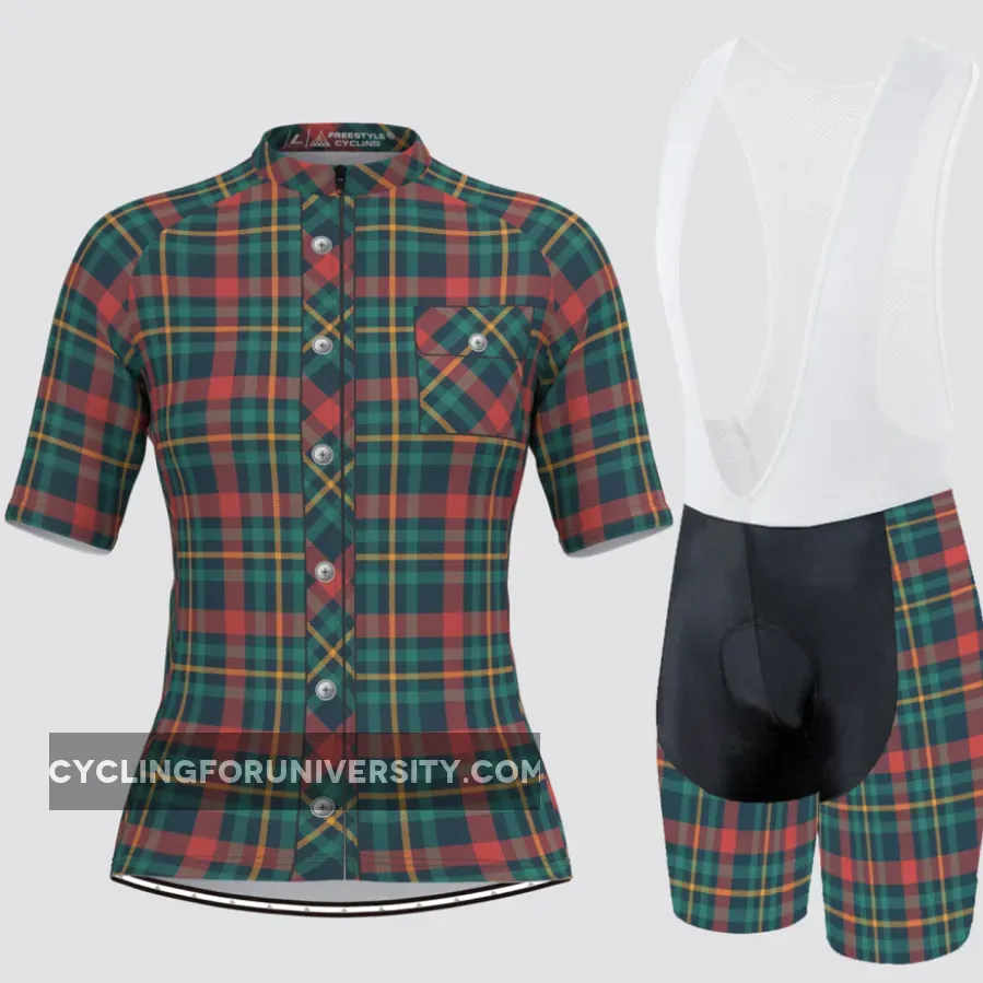 Plaid Checkered Shirt V28 Women's Cycling Kit For Sale