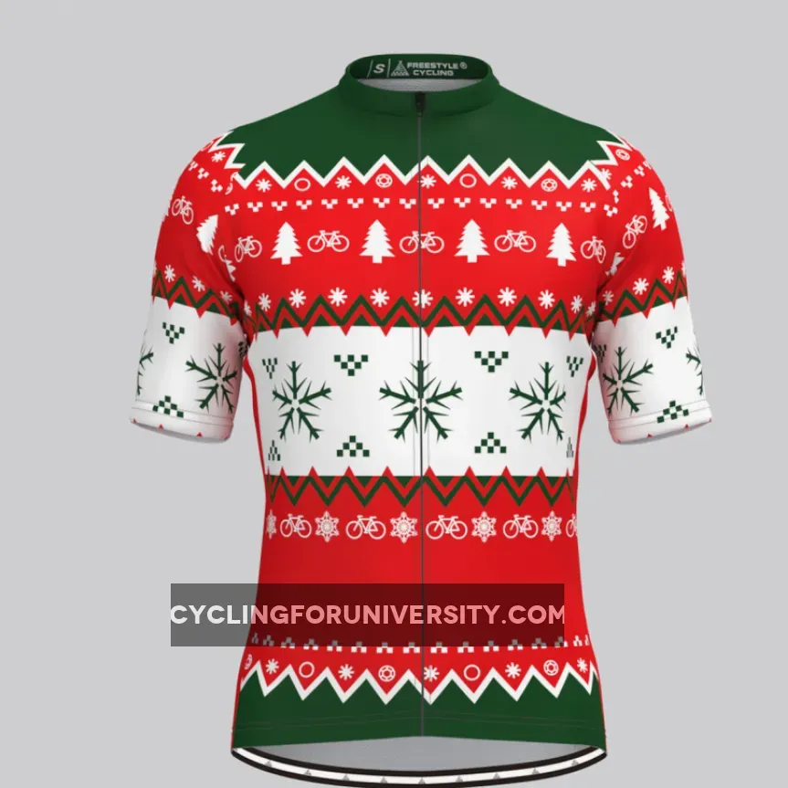 Christmas Snowflake Ugly Sweater Cycling Jersey To Buy