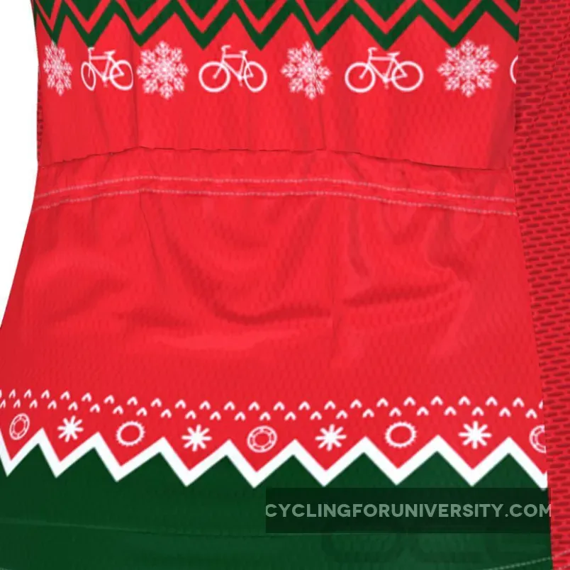 Women's Ugly Christmas Sweater Short Sleeve Cycling Jersey / Ugly Jersey