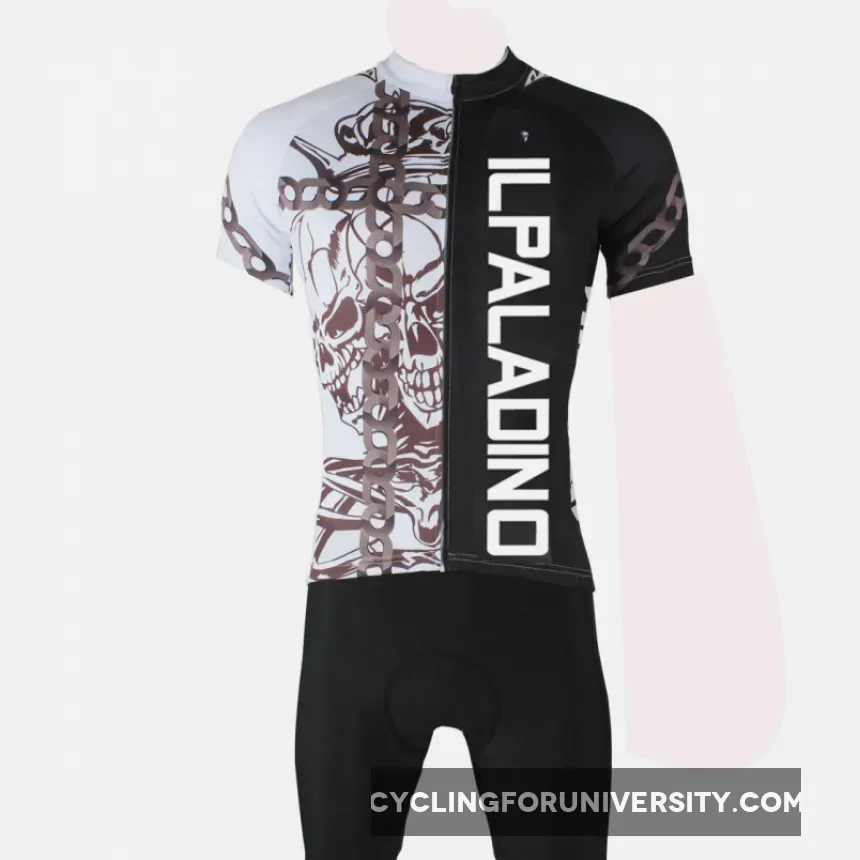 ILPALADINO Chain Skull Men's Summer Cycling Short-sleeve Suit Bike Shirt Sportswear Quick—dry Shirt Apparel Outdoor Sports Gear 091