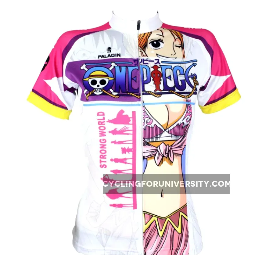 ONE PIECE Series Woman's Short-sleeve Cycling Jersey Team Leisure Jacket T-shirt Pretty Summer Spring Autumn Clothes Sportswear Anime Navigator Nami NO.070