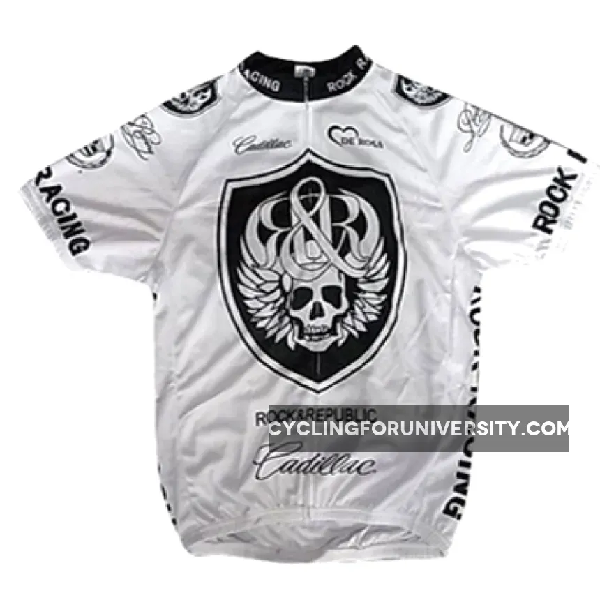 ROCK RACING CYCLING Short Sleeve Jersey WHITE Outlet