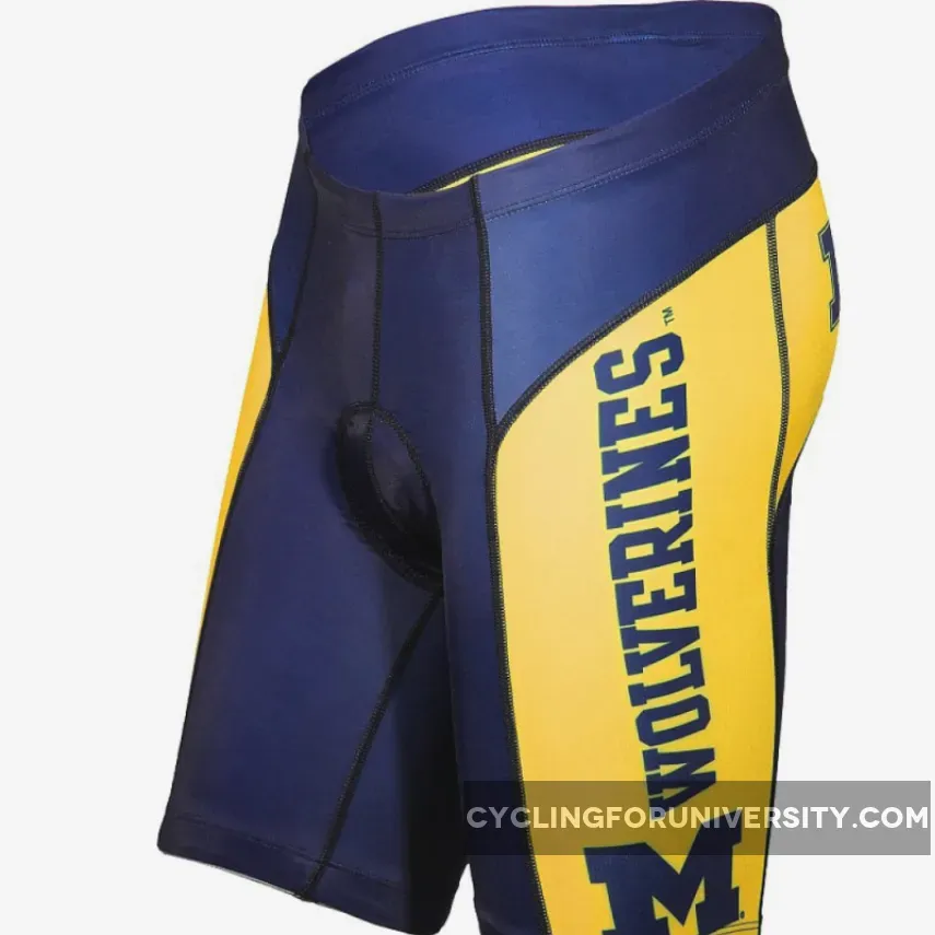 Michigan University Wolverines Cycling Shorts College